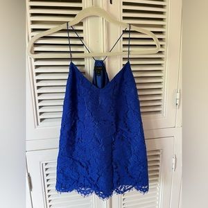 Blue jcrew lace camisole